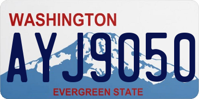 WA license plate AYJ9050
