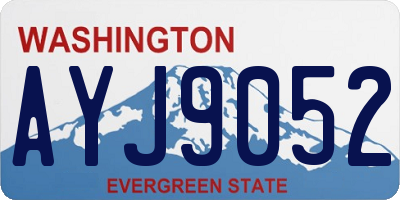 WA license plate AYJ9052