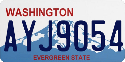 WA license plate AYJ9054