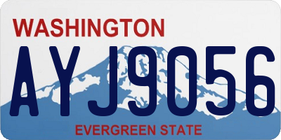 WA license plate AYJ9056