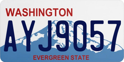 WA license plate AYJ9057