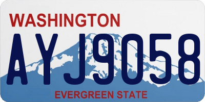 WA license plate AYJ9058