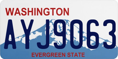 WA license plate AYJ9063