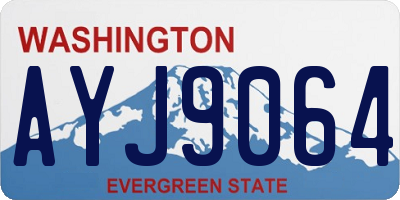 WA license plate AYJ9064