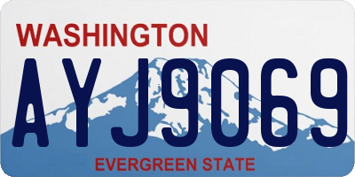WA license plate AYJ9069