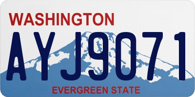 WA license plate AYJ9071