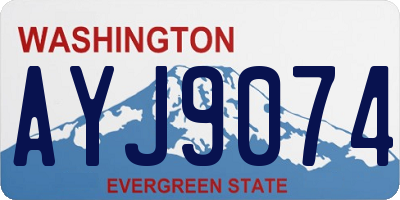 WA license plate AYJ9074