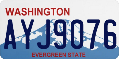 WA license plate AYJ9076