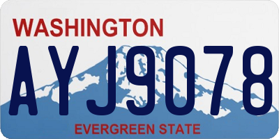 WA license plate AYJ9078