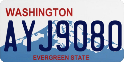 WA license plate AYJ9080