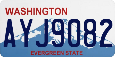 WA license plate AYJ9082