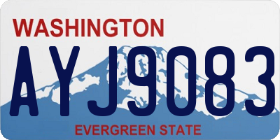 WA license plate AYJ9083
