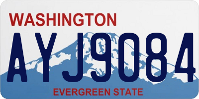 WA license plate AYJ9084