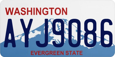 WA license plate AYJ9086