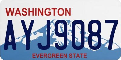 WA license plate AYJ9087