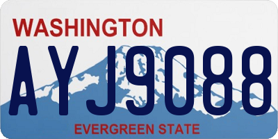 WA license plate AYJ9088