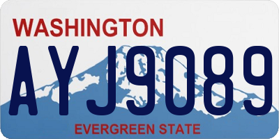 WA license plate AYJ9089