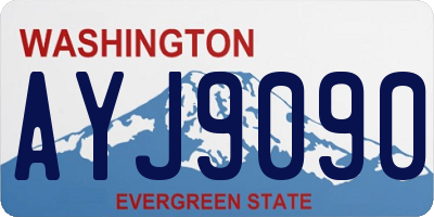 WA license plate AYJ9090