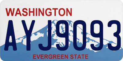 WA license plate AYJ9093