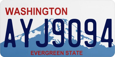 WA license plate AYJ9094