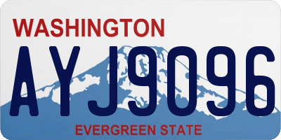 WA license plate AYJ9096