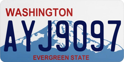 WA license plate AYJ9097