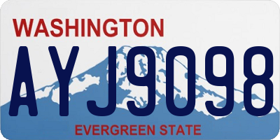 WA license plate AYJ9098