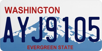 WA license plate AYJ9105