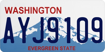 WA license plate AYJ9109