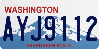 WA license plate AYJ9112