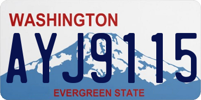 WA license plate AYJ9115