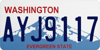WA license plate AYJ9117