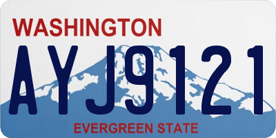 WA license plate AYJ9121