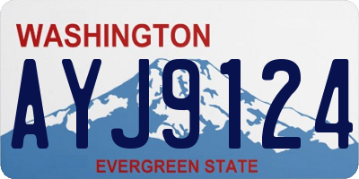 WA license plate AYJ9124