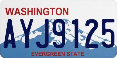 WA license plate AYJ9125