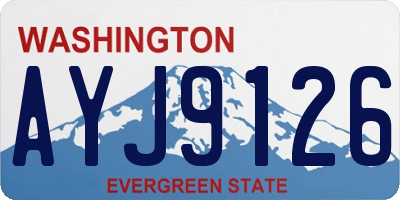 WA license plate AYJ9126