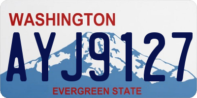WA license plate AYJ9127