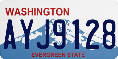 WA license plate AYJ9128