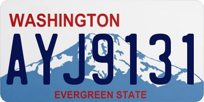 WA license plate AYJ9131