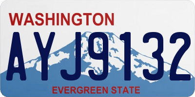 WA license plate AYJ9132