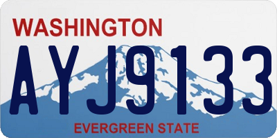 WA license plate AYJ9133