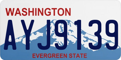 WA license plate AYJ9139