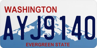 WA license plate AYJ9140