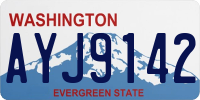 WA license plate AYJ9142