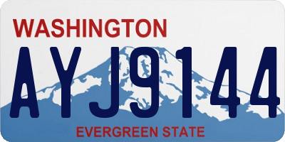 WA license plate AYJ9144
