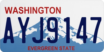 WA license plate AYJ9147