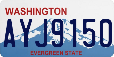 WA license plate AYJ9150