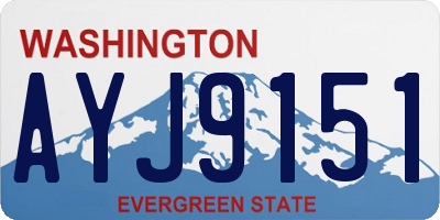 WA license plate AYJ9151