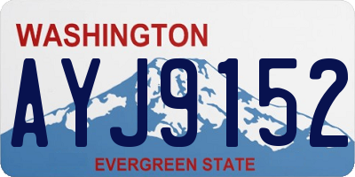 WA license plate AYJ9152