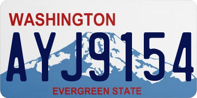 WA license plate AYJ9154